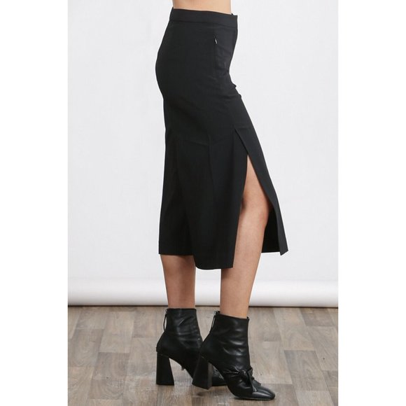 Women's Wide Leg Pants with Side Slit - Comfortable and Stylish - Picture 9 of 9